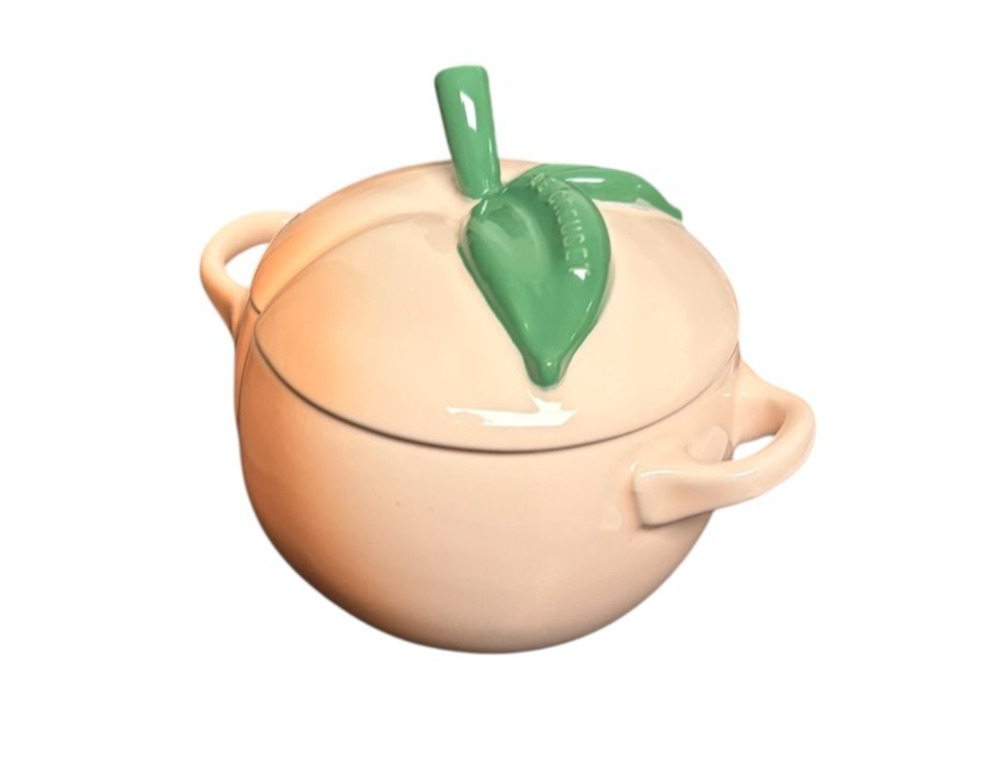 Le Creuset Mini Fruit Cocotte Peach Stoneware Lidded